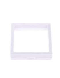 Fashion White 8.9*8.9 Transparent Square Suspended Display Jewelry Box