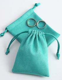 Fashion Green 8*10cm (2 Batches) Green Suede Drawstring Jewelry Bag