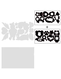 Fashion Bright Gray Self-adhesive Cloth Stickers Non-marking Repair Hole Decals
