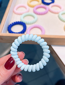 Fashion Jelly Blue Acrylic Phone Line Hair Ring