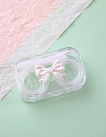 Fashion Corner Model-pearl White Bow Plastic Bow Contact Lenses Box