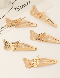 Fashion Set 2 Alloy Iron Hollow Butterfly Hairpin Set