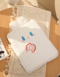 Fashion White Bear 11-inch Ipad Bunny Plush Flat Storage Bag