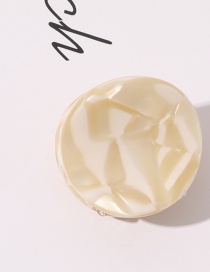 Fashion Round-marble Beige Love Round Geometric Disc Hair Grabbing Clip