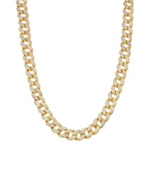 Fashion Gold Color 45cm Single Layer Micro Diamond Chain Necklace