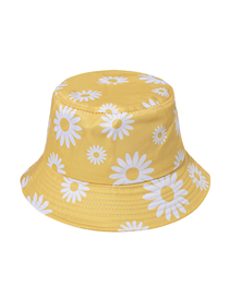Fashion Yellow Daisy Printed Apple Daisy Coconut Tree Camouflage Hat