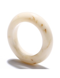 Fashion Beige Resin Color Ring