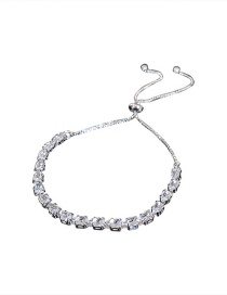 Fashion Silver Water Drop Zircon Bracelet