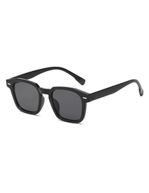 Fashion 1- Black Gray Irregular Polygon Sunglasses