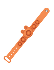 Fashion Four Generations Of Children's Bracelet-orange Silicone Decompression Push Toy Watch