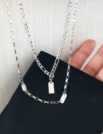 Fashion Silver Letter Tag Love Necklace 2 Packs