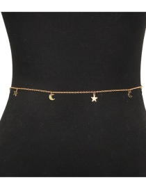 Fashion Golden Geometric Star Crescent Body Chain