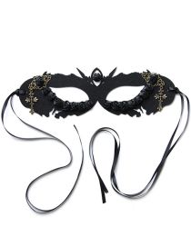 Fashion Black Halloween Cross Flower Mask