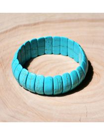 Fashion B1604 Geometric Blue Pine Beaded Bracelet