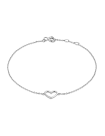 Fashion Platinum - Style 1 Metal Cutout Heart Bracelet