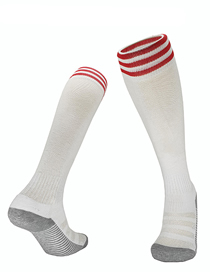 Fashion 2021 Ajax Home Polyester Cotton Knitted Football Socks