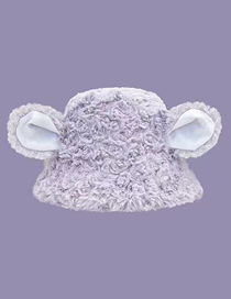 Fashion [purple] New Plush Lamb Hat Plush Lamb Bucket Hat