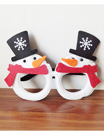 Fashion Double Snowman Glasses Cotton Christmas Double Snowman Glasses