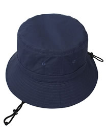 Fashion #7 Navy Blue Solid Color Drawstring Bucket Hat