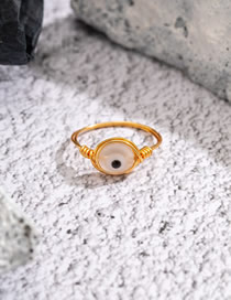 Fashion 3# Pure Copper Geometric Protein Eye Ring