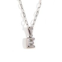 Fashion Silver-e Gold Plated Stainless Steel Bubble 26 Alphabet Necklace