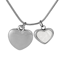 Fashion Silver Titanium Steel Shell Love Pendant Necklace